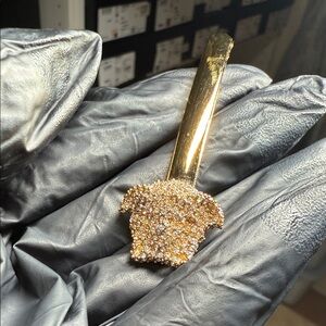 Gold and Diamond Encrusted Hair Clip